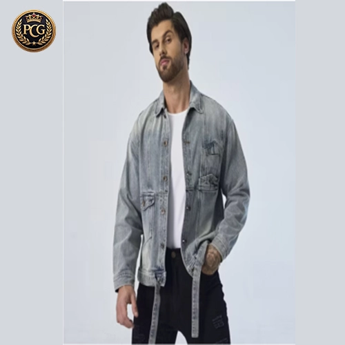 Custom Distressed Y2K Jean Long Sleeve Designer Fashion Denim Jacket